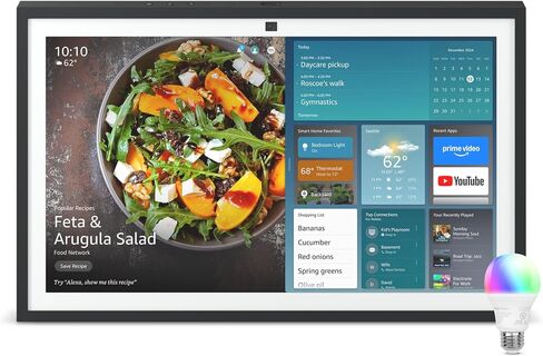 Echo Show 21 مع Amazon Basics Smart Bulb in Saudi Arabia