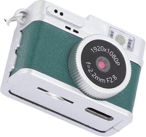 Zunate Mini Keychain Digital Camera 1080P 2MP with 0.96in Color Display, LED Light, 4 Filters, 32GB Card, USB C, Compact Retro Cam for Travel & Daily Use (White) in Saudi Arabia