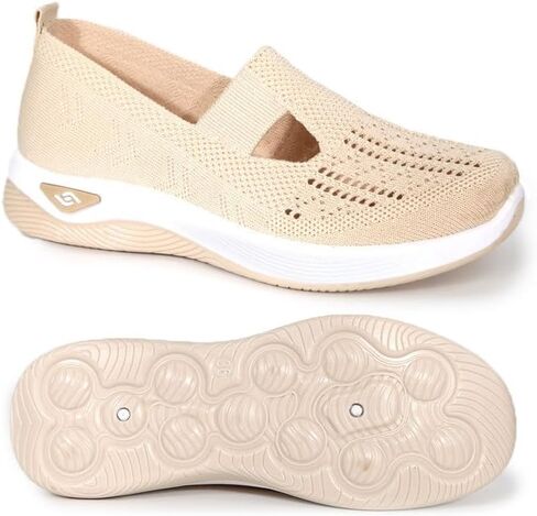 Generic Women's Walking Shoes: Breathable, Comfortable, Non-Slip, Lightweight, Arch Support, Perfect for Indoor/Outdoor, Spring/Summer/Fall, White, US Women's Sizes in Saudi Arabia