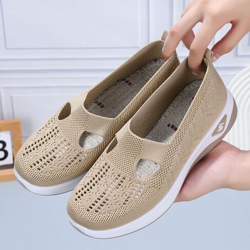 Generic Women's Walking Shoes: Breathable, Comfortable, Non-Slip, Lightweight, Arch Support, Perfect for Indoor/Outdoor, Spring/Summer/Fall, White, US Women's Sizes in Saudi Arabia