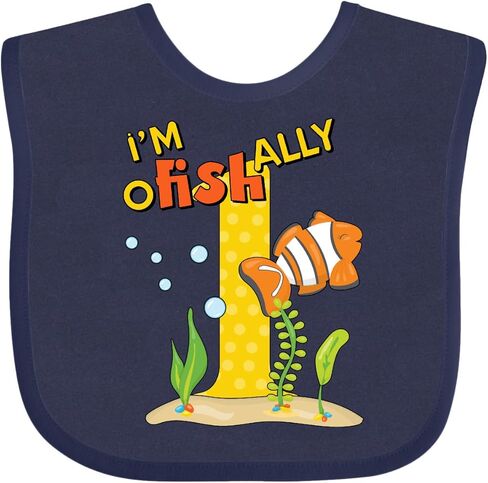 inktastic أنا o-fish-ally 1 لطيف كأس سمكة عيد ميلاد أول طفل مريلة in Kuwait