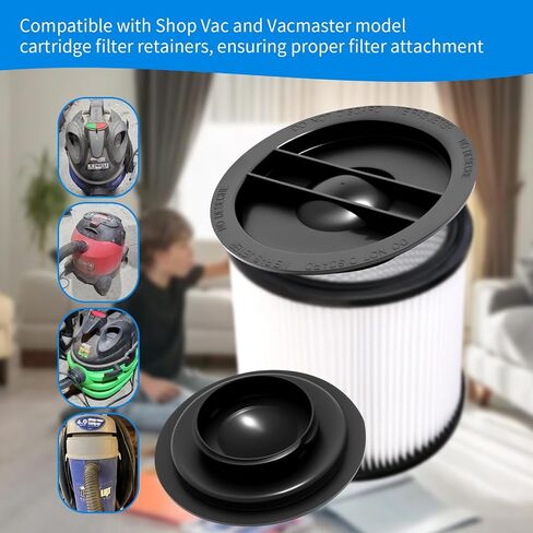 3183000 Compatible with Shop Vac Filter Retainer Cover Cap, Cartridge Filter Attachment, Vacmaster Compatible, Black in Saudi Arabia