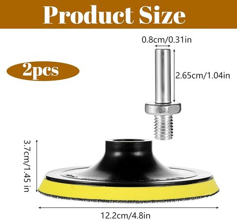 2PCS Sander Attachment for Drill, 5 Inch Drill Sander Attachment, 2 Color Sanders for Drills with M10 Drills Adapter,for Sanding Finishing Polishing, Black, Yellow in Saudi Arabia