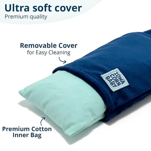 Mini - Microwavable Heating Pad & Reusable Cold Pack - Weighted Heating Pad for Cold Hands, Sore Neck, Achy Wrists - 4" x 8" - 1 lb (Jade Green) in Kuwait