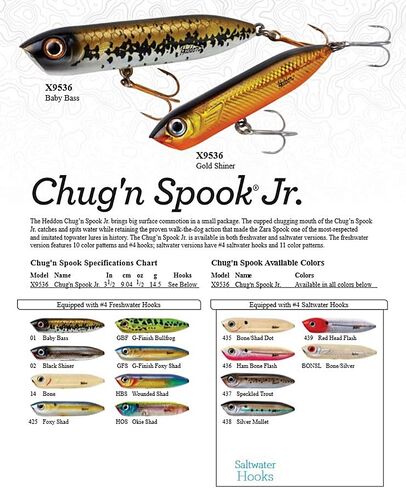Heddon Chug'N Spook Popper Topwater Fishing Lure for Saltwater and Freshwater in Saudi Arabia