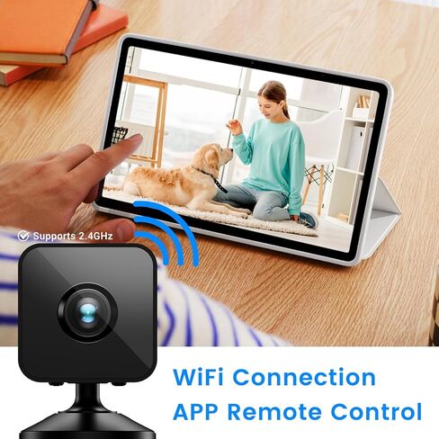 4K WIFI Home Security Camera Wireless Mini Indoor Hidden Spy Camera 4K HD With Night Vision Function, Motion Detection Application Built-in Battery Cat And Dog Camera For Home Security Dog Pet Camera in Kuwait