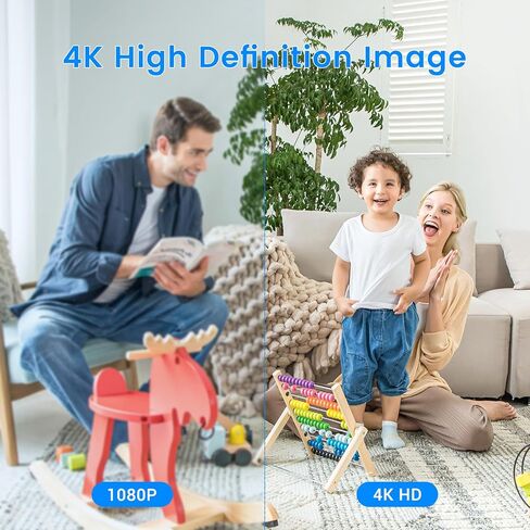 4K WIFI Home Security Camera Wireless Mini Indoor Hidden Spy Camera 4K HD With Night Vision Function, Motion Detection Application Built-in Battery Cat And Dog Camera For Home Security Dog Pet Camera in Kuwait