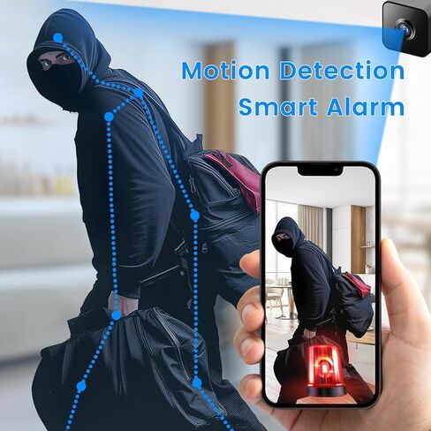 4K WIFI Home Security Camera Wireless Mini Indoor Hidden Spy Camera 4K HD With Night Vision Function, Motion Detection Application Built-in Battery Cat And Dog Camera For Home Security Dog Pet Camera in Kuwait