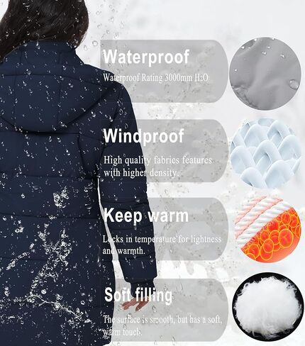 Ggleaf Winter Winter Shiceen Shored Swefer Swick سترة ثلجية دافئة مع أزياء محرك أقصى قابلة للإزالة in Kuwait