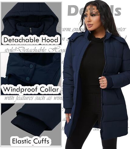 Ggleaf Winter Winter Shiceen Shored Swefer Swick سترة ثلجية دافئة مع أزياء محرك أقصى قابلة للإزالة in Kuwait