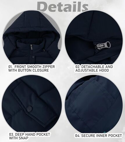 Ggleaf Winter Winter Shiceen Shored Swefer Swick سترة ثلجية دافئة مع أزياء محرك أقصى قابلة للإزالة in Kuwait