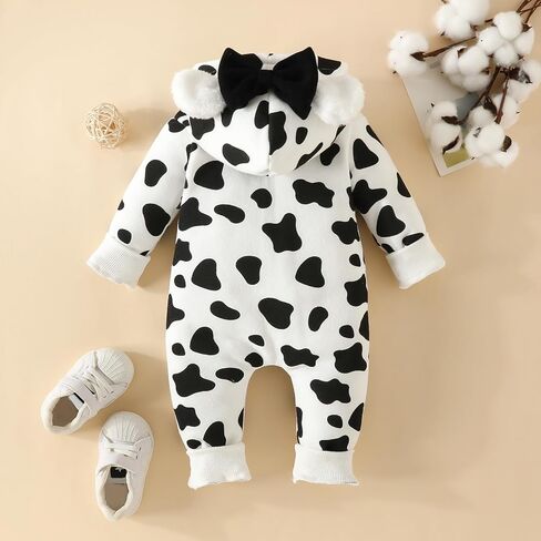 Newborn Baby Girl Warm Clothes Heart Hoodie Romper Zipper Jumpsuit | Long Sleeve Toddler Snow Suit, Fall Winter Clothes for Girls Valentines Day Outfit, Bear Ear Snowsuit, 0 3 6 9 12 18 Months in Kuwait