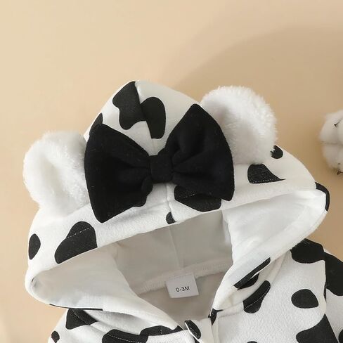 Newborn Baby Girl Warm Clothes Heart Hoodie Romper Zipper Jumpsuit | Long Sleeve Toddler Snow Suit, Fall Winter Clothes for Girls Valentines Day Outfit, Bear Ear Snowsuit, 0 3 6 9 12 18 Months in Kuwait