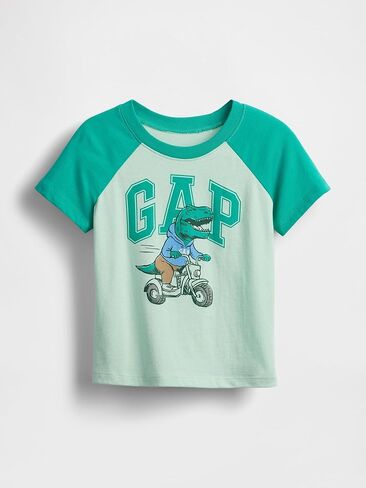الفجوة Baby Boys's Short Sleeve Raglan Logo Tee Tee in Kuwait