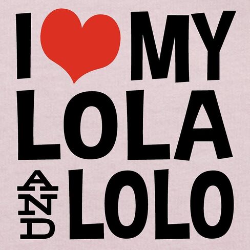Cafepress أنا أحب بلدي Lola و Lolo Toddler T Shirt Toddler Graphic Tee ، 100 ٪ القطن in Kuwait