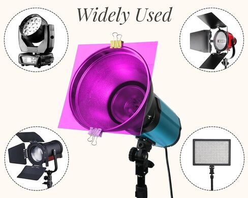 DS. نمط مميز الهلام الإضاءة LED شفافة 20pcs صفائح بلاستيكية ملونة للتصوير مصباح مصباح هلام تصفية تلميح in Saudi Arabia
