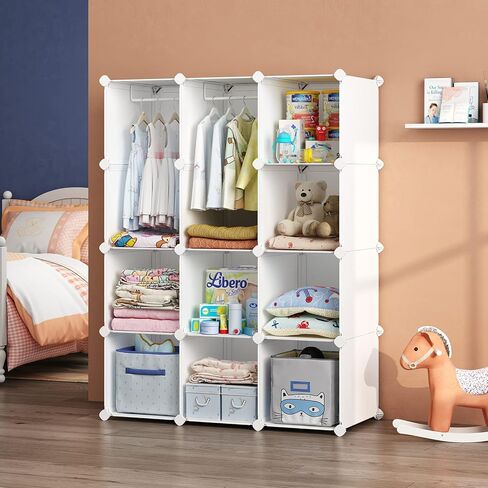 Vipzone Baby Dresser ، منظمي خزانة الأطفال ، خزانة أطفال محمولة للخزانة ، غرفة نوم ، حضانة ، Cubby ، خزانة ، ملابس ، لباس ، رف تخزين الأطفال ، ملابس أرموير معلقة (أزرق) in Saudi Arabia
