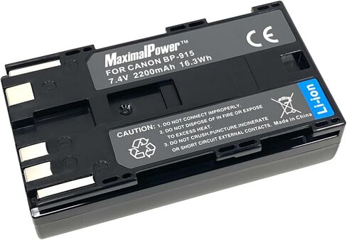 7.2V 2200mAh Camcorder Battery Replacement for Canon ES50, ES55, ES60, ES65, ES75, ES300V, ES410V, ES420V, ES520A, ES4000, ES5000, ES6000,Compatible Part Numbers: BP-911, BP-911K, BP-914, BP-915 in Saudi Arabia