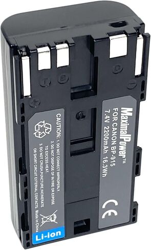7.2V 2200mAh Camcorder Battery Replacement for Canon ES50, ES55, ES60, ES65, ES75, ES300V, ES410V, ES420V, ES520A, ES4000, ES5000, ES6000,Compatible Part Numbers: BP-911, BP-911K, BP-914, BP-915 in Saudi Arabia