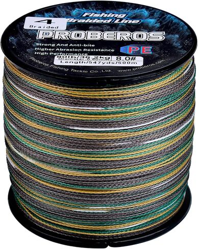 Braided Fishing Line, Abrasion Resistant Zero Stretch Braided Lines 4/8 Strands Super Strong Superline 6Lb -100Lb Test 109/328/547/1094/2187 Yards in Kuwait