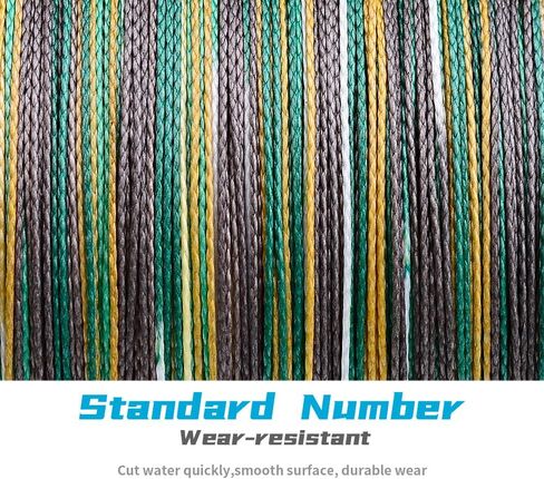 Braided Fishing Line, Abrasion Resistant Zero Stretch Braided Lines 4/8 Strands Super Strong Superline 6Lb -100Lb Test 109/328/547/1094/2187 Yards in Kuwait