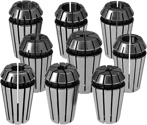 9pcs ER16 مجموعة الربيع Collet لمجموعة CNC Milling Tool Tool Attle Range ، 1/8 "5/32" 3/16 "7/32" 1/4 "9/32" 5/16 "11/32" 3/8 " in Kuwait