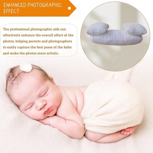 3 PCS Newborn Photography Props, 0-3 Months Baby Posing Aid Pillow Shoot | 3-piece baby posing aid pillow can provide comfortable support, diy newborn professional photograph shoot set in Saudi Arabia