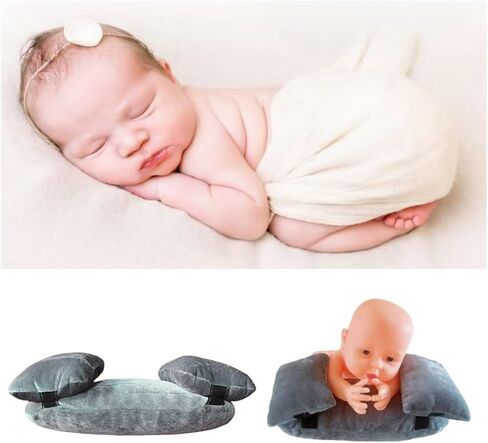 3 PCS Proborn Proploy Props ، 0-3 أشهر طفل يطرح وسادة ، مجموعة صور فوتوغرافية محترفة حديثي الولادة DIY (أبيض) in Saudi Arabia