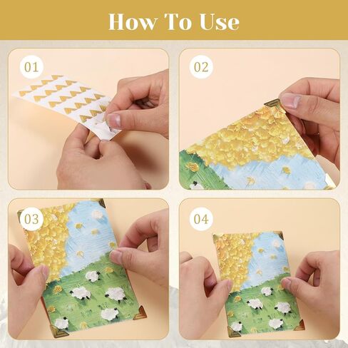 240Pcs Photo Corners for Scrapbooking, Self-Adhesive Photo Mounting Corners Picture Stickers for DIY Scrapbook Album Picture Frames Journal Supplies 10 Sheets 6 Colors in Saudi Arabia