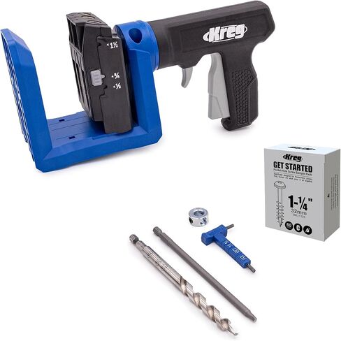 Kreg Pocket-Hole Jig - KPHJ520PRO2 - New Model - Premium Carpentry & Woodworking Tool - For Materials 1/2-1 1/2 Inches Thick - Includes 60 Pocket-Hole Screws in Saudi Arabia