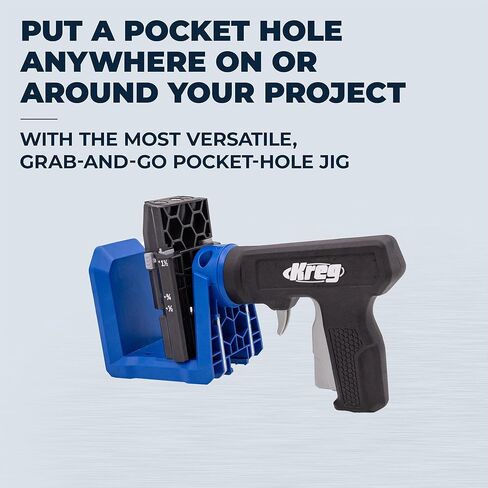 Kreg Pocket-Hole Jig - KPHJ520PRO2 - New Model - Premium Carpentry & Woodworking Tool - For Materials 1/2-1 1/2 Inches Thick - Includes 60 Pocket-Hole Screws in Saudi Arabia