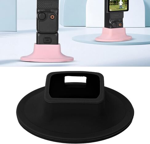 Pocket Camera Desktop Stand Base Support Bracket Expansion Adapter Stable Silicone Mount Accessories for Pocket 3 Camera Vlogging and Live Streaming (Black) in Saudi Arabia