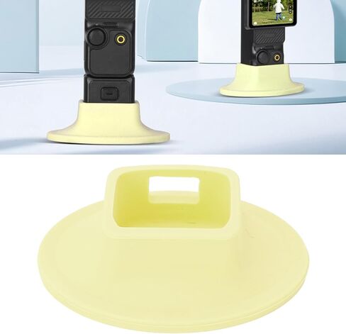 Pocket Camera Desktop Stand Base Support Bracket Expansion Adapter Stable Silicone Mount Accessories for Pocket 3 Camera Vlogging and Live Streaming (Yellow) in Saudi Arabia