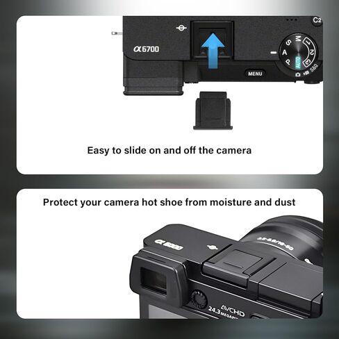 A6700 Camera Case Accessories Kit - Silicone Protective Case for Sony Alpha 6700[Black] & LCD Screen Protector for Sony A6700[2 Packs] & Camera Hot Shoe Cover for Sony A6700 in Saudi Arabia