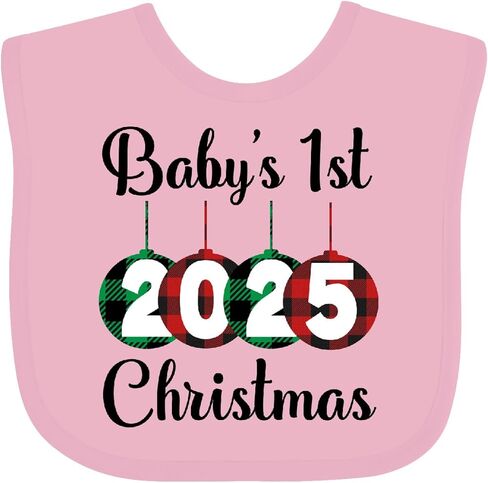 Babys Inktastic Babys 1st Christmas 2025 Baby Bib in Kuwait