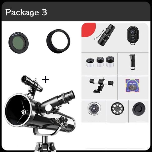 Telescope for Adults Astronomy Beginners,114mm Aperture Astronomical Telescope for - Telescope with Phone Adapter in Saudi Arabia