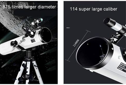 Telescope for Adults Astronomy Beginners,114mm Aperture Astronomical Telescope for - Telescope with Phone Adapter in Saudi Arabia