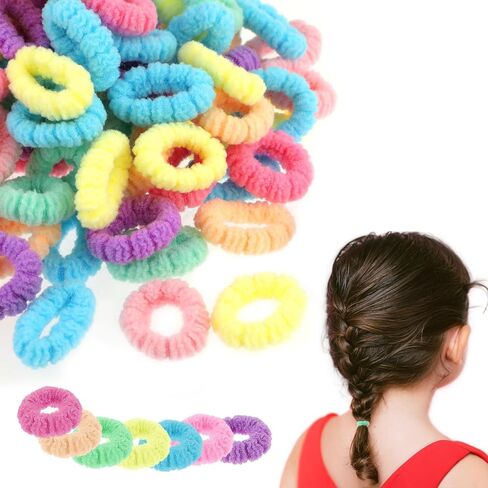 200pcs عصابات شعر الأطفال ، 2 سم/0.8 بوصة من علاقات شعر الطفل ، حامل ذيل حصان سلس ، وروابط شعر مرنة للفتيات الصغيرات ، فرقة مطاطية صغيرة للأطفال ، أسوار الشعر المصغرة متعددة الألوان للفتيات (لون الحلوى) in Saudi Arabia