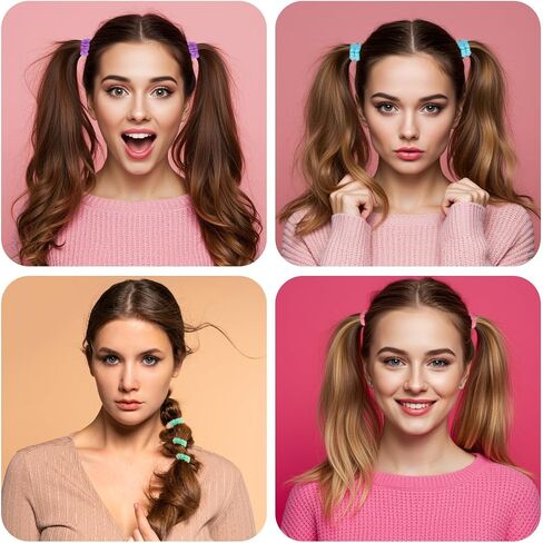 200pcs عصابات شعر الأطفال ، 2 سم/0.8 بوصة من علاقات شعر الطفل ، حامل ذيل حصان سلس ، وروابط شعر مرنة للفتيات الصغيرات ، فرقة مطاطية صغيرة للأطفال ، أسوار الشعر المصغرة متعددة الألوان للفتيات (لون الحلوى) in Saudi Arabia