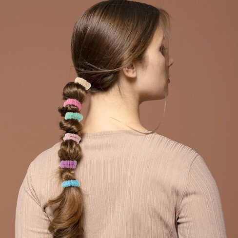 200pcs عصابات شعر الأطفال ، 2 سم/0.8 بوصة من علاقات شعر الطفل ، حامل ذيل حصان سلس ، وروابط شعر مرنة للفتيات الصغيرات ، فرقة مطاطية صغيرة للأطفال ، أسوار الشعر المصغرة متعددة الألوان للفتيات (لون الحلوى) in Saudi Arabia