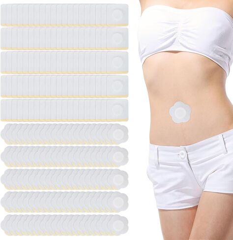 200 Pcs Castor Oil Belly Button Patch, Disposable Castor Oil Patches Belly Button, Self-Adhesive Organic Cotton, Portable, Highly Absorbent, Leak-Proof in Saudi Arabia