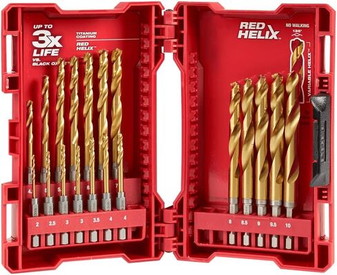 Milwaukee 48-89-4860 SHOCKWAVE RED HELIX Titanium Metric Set - 19 PC in Saudi Arabia