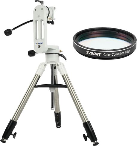 SV225 Alt-Azimuth Mount Load-Bearing 10kg and SV225T Astronomical Telescope Tripod Bundle with SV231 Color Correction Filter, Correct Edge Chromatic Aberration for Moon Planetary Visual in Saudi Arabia