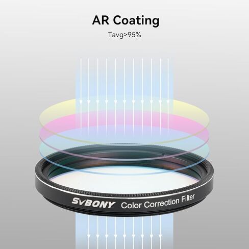 SVBONY SV48P Telescope, 90mm Aperture F5.5 Refractor OTA for Adults Beginners Bundle with SV231 Color Correction Filter, 2 inches Telescope Filter for Moon Planetary Visual and Astrophotography in Kuwait