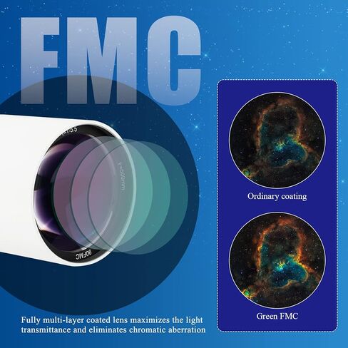 SVBONY SV48P Telescope, 90mm Aperture F5.5 Refractor OTA for Adults Beginners Bundle with SV231 Color Correction Filter, 2 inches Telescope Filter for Moon Planetary Visual and Astrophotography in Kuwait