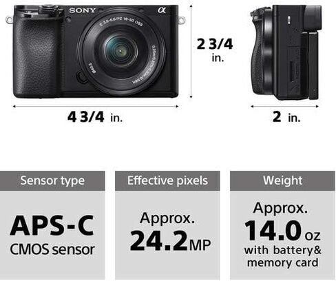 كاميرا Sony Alpha A6100 Lirrorless UHD 4K 2 عدسة (ILCE6100Y/B) مع عدسة 16-50 مم و 55-210 مم + بطارية إضافية + فلاش + زاوية واسعة وعدسة تليفوتوغرافية + مرشحات + 128GB U3 V30 ملحق الذاكرة حزمة الذاكرة in Saudi Arabia