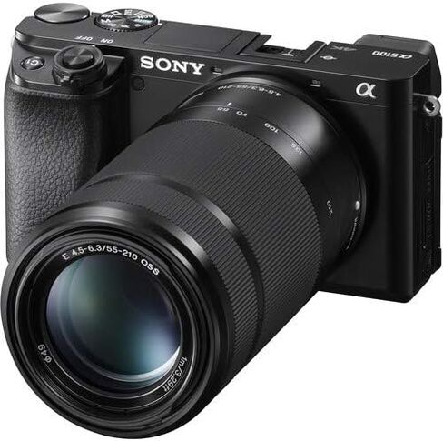 كاميرا Sony Alpha A6100 Lirrorless UHD 4K 2 عدسة (ILCE6100Y/B) مع عدسة 16-50 مم و 55-210 مم + بطارية إضافية + فلاش + زاوية واسعة وعدسة تليفوتوغرافية + مرشحات + 128GB U3 V30 ملحق الذاكرة حزمة الذاكرة in Saudi Arabia