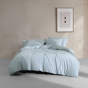 Calvin Klein - مجموعة غطاء لحاف الملكة ، ديكور المنزل الناعم الفاخر ، الفراش القطني Melange Melange Modern (Ivory Gray Heather ، Queen) in Kuwait