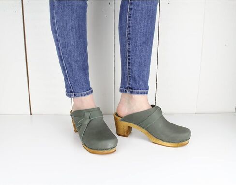 Sanita Manuella Leather Mule للنساء - متينة ، مريحة ، مفتوحة ، نعل خشبي ، نعل مطاطي مثالي لأي مناسبة in Kuwait