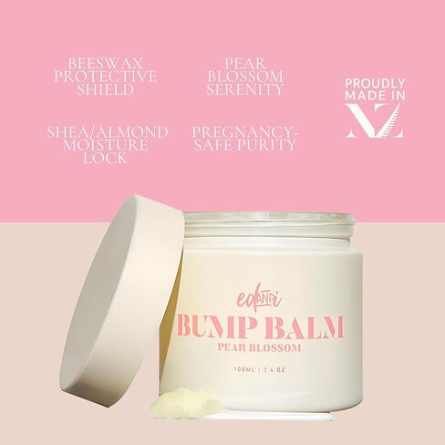 ed&i BUMP BALM for Pregnancy Stretch Mark Prevention, Belly Moisturizer for Pregnant Women With Argan Oil & Shea Butter, Bump Butter for Pregnancy, Maternity Skin Care, Stretch Marks Cream 3.4 oz in Saudi Arabia